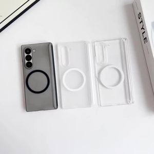 szhaiyu | Shockproof Frosted Transparent Phone Case For Samsung Z Fold 8 7 6 5 4 Ultra Hinge Protection Magnetic For Magsafe Cover Slim