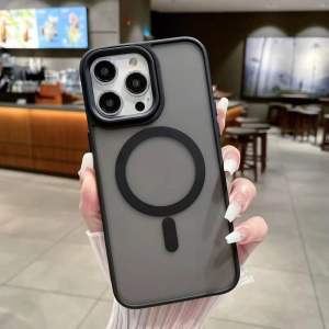 Neo Hybird Case Magsafe IPHONE XR 11 11 PRO MAX 12 12 PRO MAX 13 13 PRO MAX 14 14 PRO MAX 15 PLUS 15 PRO MAX 17 AIR PRO MAX Case Magsafe Hitam Hard Case Black Matte Magnetic
