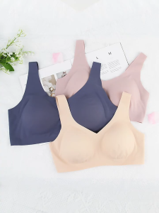 Mastectomy Pocket Bra Breast Form Enhancer Wireless Breathable Seamless Cotton