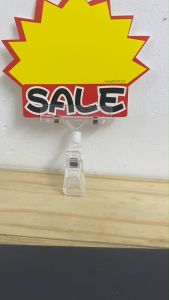 Kẹp nhựa quảng cáo wobbler dùng để kẹp giấy sale giá sp hoặc CTKM V06 chuyên dùng tại các shop thời trang siêu thị