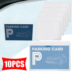 10PCS Windshield Card Holder Clip Self Adhesive Windshield Insurance Stickers Car Clears ID Card Bag Case Badge Holder