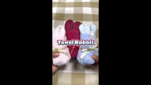 Cute Towel Rabbit Soft Fleece for Wedding Goodies Birthday  Gift Christmas Graduation Doorgift