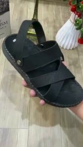 Dép doctor sandal da nam cao cấp đế khâu chỉ xung quanh toàn bộ chắc chắn V8