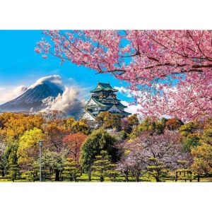 BILIBILI | 500/1000/1200/2000PCS Puzzles for Adults Cherry Blossoms in Osaka CastleJapan Jigsaw Puzzles Educational Games Colorful Puzzles