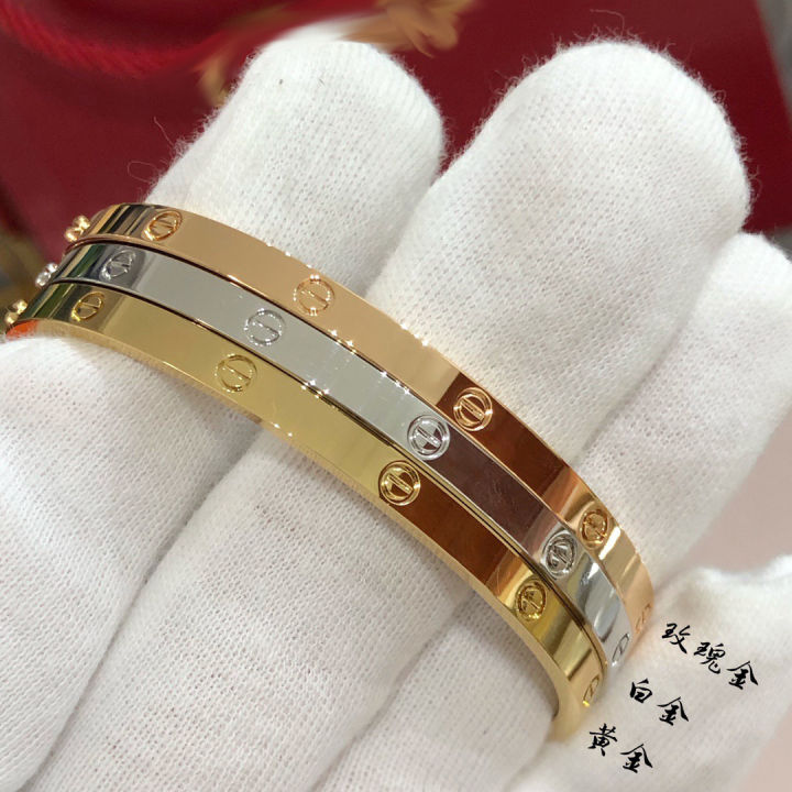 3 Colors Classic Narrow Love Screw Bangle with Screwdriver 18K Gold Plated on 925 Silver Not Rust Women Couples Statement Bracelet Lazada PH