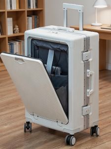 MANLVSHI | Front Opening Multifunctional Travel Suitcase with Lock