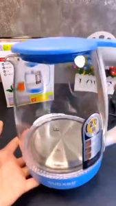 Ấm siêu tốc thủy tinh Bình đun nước ST16 trong suốt công suất 1500W-Bình siêu tốc dung tích 2L có đèn led