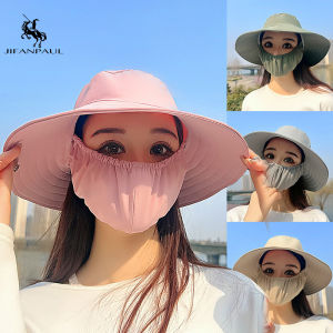 Mũ Chống Nắng Nữ Mùa Hè Mới 2025 Mũ Chống Tia UV Mũ Che Nắng Khi Hái Trà Mũ Một Mảnh Mũ Du Lịch Mũ Lưới Mũ Vải Dệt Kim Có Thể Gấp Lại