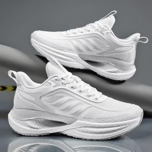 White Running Shoes for Men Summer 2025 New Style Student Military Training Shoes High School Running Shoes Breathable Mesh