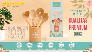 GOHAPPY - SPATULA SILICON 6 PCS & SENDOK MASAK 2025