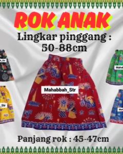 Rok Anak Motif Batik Ondel Ondel Rok Betawi