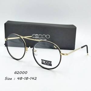 แว่นตา กรอบแว่น G2000 กรอบสีทอง ขอบดำ