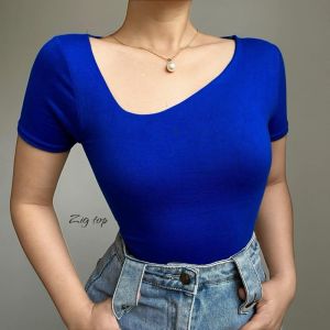 New Trending Basic Zig Double Lining Top Casual for Women