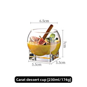 YOGEHOME | Lead-Free Glass Dessert Cup