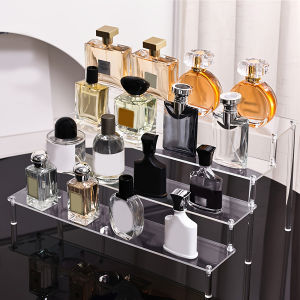 1pcMultilayer acrylic transparent display rack desk storage rack suitable for cosmetics perfume dolls nail polish shelf