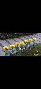 โคมไฟ LED พลังงานแสงอาทิตย์ ไฟโซล่าเซลล์รูปแสงตะวัน สําหรับหน้าที่สนามหญ้า บ้าน กรุงไฟดอกทานตะวัน