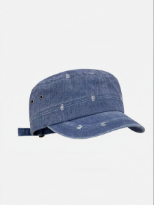 Retro Distressed Denim Cap