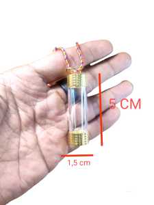 liontin tabung transparan buka tutup liontin tabung pendant