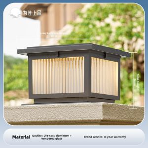 VINCAN | Solar Waterproof Column Light for Yard Entrance Modern Chinese Style 2026 New Model