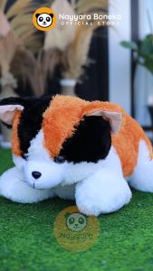 Boneka kucing cantik Lying cat Esmeralda XL SNI