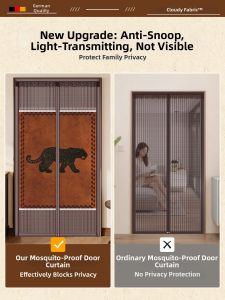MiiOW | Privacy Enhanced Breathable Magnetic Mosquito Repellent Door Curtain