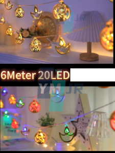 Local Ready Stock 🪔6M 20LED Metal Diya&Ganesha Lights Plug Powered Diwali Deepavali Home Wall Decoration