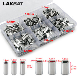 Fishing Aluminum Crimp Sleeves Oval Round Loop Tube Connector 60-210Pcs Saltwater Carp Fishing Leaders Rigging Tackle Accessorie