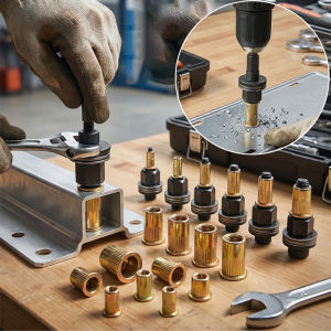 Hand Rivet Nut Gun Head Mandrel Manual Riveter M3 M4 M5 M5 M6 M8 Hand Electric Screwdriver Simple Installation Tool