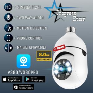 NEW App V380 HD 8MP FULL HD PTZ Mini Wifi CCTV IP CAMERA  Wireless Speed Dome