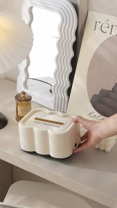 Super Bear Home กล่องกระดาษเช็ดมือ Ins กล่องกระดาษเช็ดมือลมห้องนั่งเล่นคุณภาพสูงกล่องกระดาษวาดรูป กล่องทิชชู่ติดผนัง ไม่ต้องเจาะผนัง