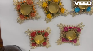 Traditional Handmade Reusable Desingner Tea Light Candle Holder | Diwali Gifts | Pooja Decor | Festive Decoration (Pack of 1)