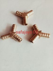 sambungan selang LPG cabang 3 cabang tiga cabang selang cabang kuningan LPG model Y 5/16
