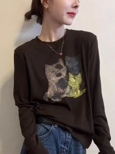 Cartoon Print Trendy Women T-shirt