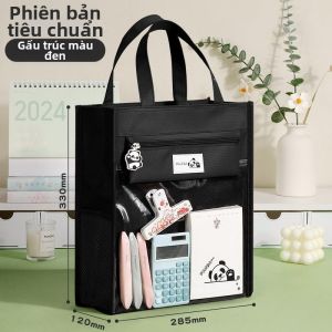 Túi Xách Học Sinh Dung Lượng Lớn Vải Canvas