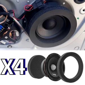 4Pcs 6.5" Car Speaker Fast Ring Foam - Universal Soundproof Speaker Baffle - Noise Insulation Sponge for Car Door Audio System