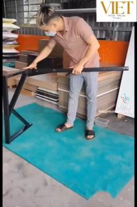 Bàn làm việc Hồ chí minh bàn làm việc gỗ chân sắt