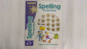 Gold Stars Spelling Practice Activity Book With 32 Pages & Stickers To Learn About Letters For Children Ages 6-7