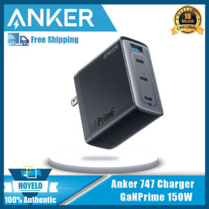 Anker USB C Charger Anker 747 Charger GaNPrime 150W PPS 4-Port Fast Compact Foldable Wall Charger for MacBook Pro/Air iPad Pro Galaxy S22/S21 Dell XPS 13 Note 20/10+ iPhone 14/13/Pro and More
