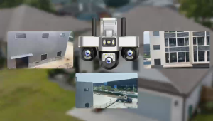 V380 Pro SC30 Outdoor CCTV Camera Wifi Connect To Cellphone Waterproof Three lens Night Vision Alarm 4G Sim Card