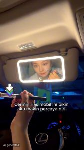 Cermin Makeup Dengan Lampu Mobil Led Layar Sentuh Dapat Disesuaikan Untuk Sun Visor Mobil