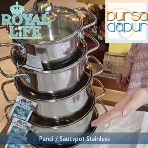 Royal Life Stainless Saucepot 16 cm / Panci Stainless Masak Mini 16 cm