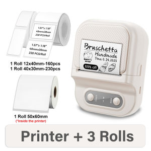 Support 12-57mm Width Mini Thermal Label Printer Self-adhesive Paper Portable Inkless Printer Bluetooth Sticker Tag Label Maker