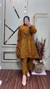 ONE SET LINEN BIG /ATASAN MUSLIMAH TERBARU/BUSANA MUSLIMAH TERBARU