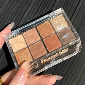 PhantomBear 8 Color Earth Tone Eyeshadow Palette Affordable Korean Style Makeup Natural Look Eye Shadow Palette