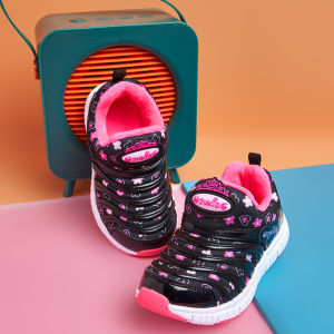 รองเท้ากีฬาเด็ก รองเท้าผ้าใบฤดูหนาวแบบหนา รองเท้าผ้าฝ้ายอบอุ่นสำหรับเด็กผู้ชายและเด็กผู้หญิง รองเท้าเด็ก รองเท้าผ้าฝ้ายบุขนแกะ รองเท้าเด็ก รองเท้าเด็ก