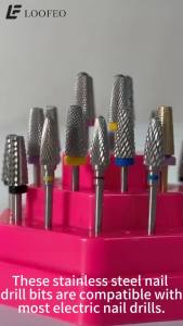 1pc Stainless Steel Round Top Barrel Nail Drill Bit Milling Cutter For Manicure 3/32" E-File Bit For Acrylic Gel Polish Removal