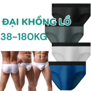 Quần Sịp Nam Tam Giác Thun Co Giãn Mềm Mịn Thoáng Mát Thoải Mái Size Từ 35KG- 180KG