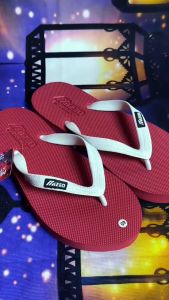 MIZEO STREET Sandal Jepit Pria Dewasa Karet Lentur M022 Maroon Putih