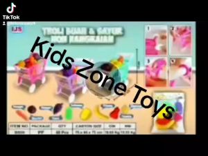 Mainan Anak Trolley Buah-Buahan Keranjang Dorong Buah Fruit Troli B557