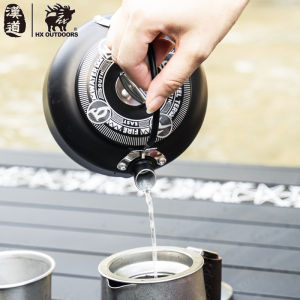 HX OUTDOORS Tarot Kettle 0.8L อุปกรณ์แคมปิ้ง สแตนเลส การออกแบบความปลอดภัย Outdoor Kettle กาน้ำชา ออกนอกบ้าน ตั้งแคมป์ ตกปลา ขับรถด้วยตัวเอง ปีนเขา